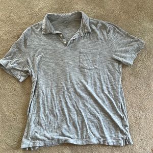 Gray collared shirt